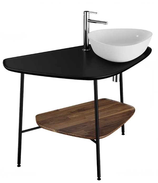 Vitra Plural 62582 Seramik Tezgah 100 Cm, Mat Siyah.